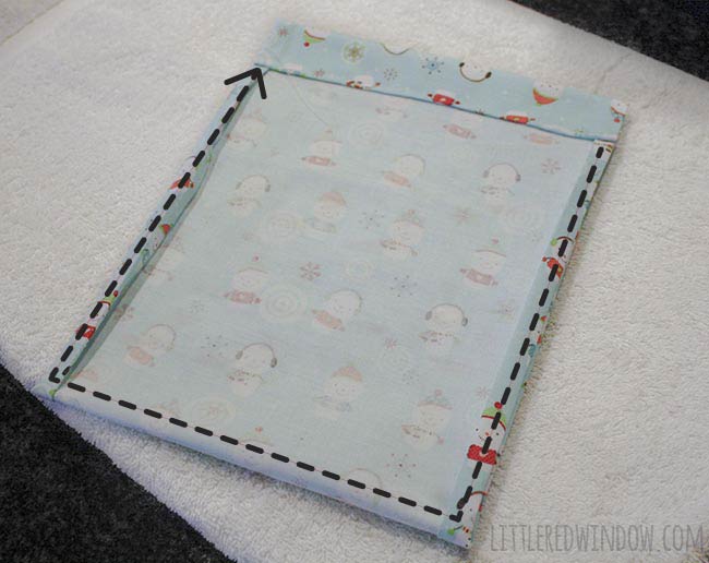 Sew this Easy 3 SEAM drawstring gift bag for your Christmas presents this year, they look cute and can be reused over and over!