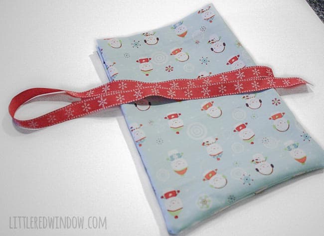 Sew this Easy 3 SEAM drawstring gift bag for your Christmas presents this year, they look cute and can be reused over and over!