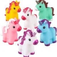 RI Novelty Mini Rubber Unicorns Bright Colors - Pack of 12