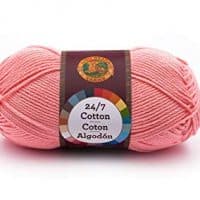 Lion Brand Yarn 761-101 24-7 Cotton Yarn, Pink