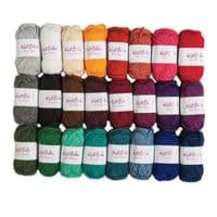 Knit Picks Brava Mini Pack Worsted Premium Acrylic Yarn - 24 Pack (25g Minis, Jewel)