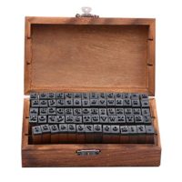 Wooden Rubber Number Letter, Dedoot 70 pcs Alphabet Stamps Vintage Wooden Rubber Letter Number and Symbol for Card Making Painting Teaching