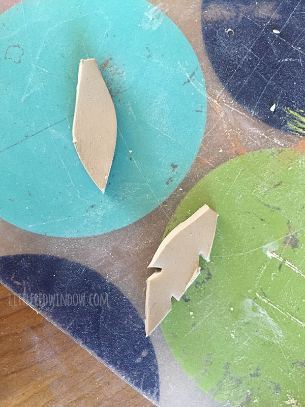 Easy Air Dry Clay Earrings, these cute feather earrings are lightweight and super simple to make! | littleredwindow.com