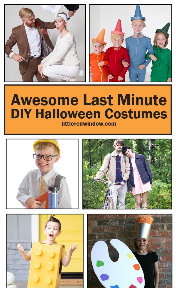 Don't worry if you waited, here are some awesome ideas for last minute DIY Halloween Costumes that you can make with things you already have at home!