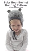 baby bear bonnet knitting pattern