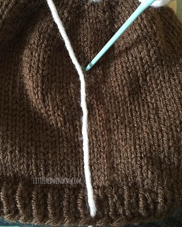 Fun Free Football Hat Knitting Pattern for babies and toddlers! | littleredwindow.com