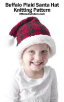 small Buffalo Plaid Santa Hat Knitting Pattern 01b littleredwindow