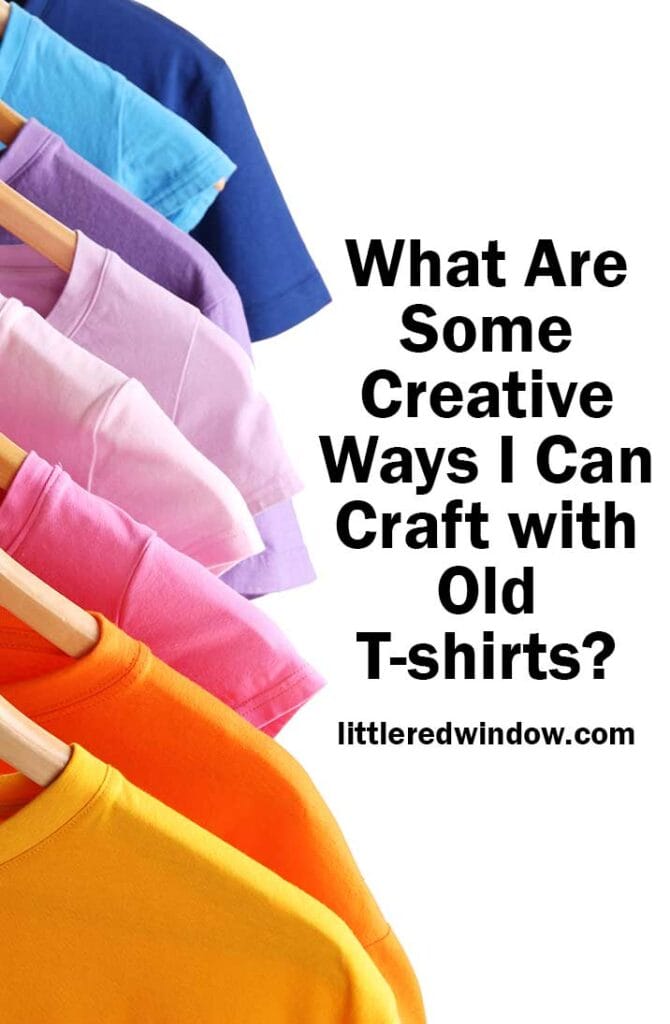 rainbow tshirts on wooden hangers along the left side of the image in front of a white background