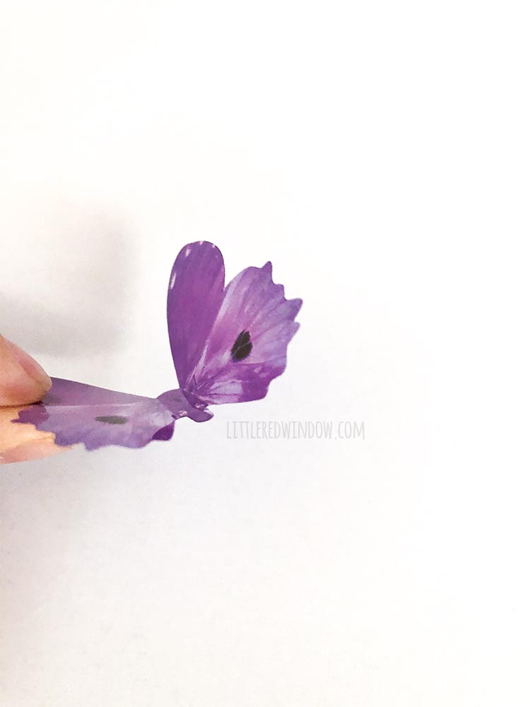 Plastic butterflies are the perfect addition to an adorable DIY butterfly costume