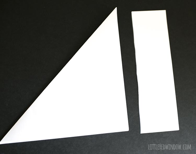 excess paper cut off from folded square