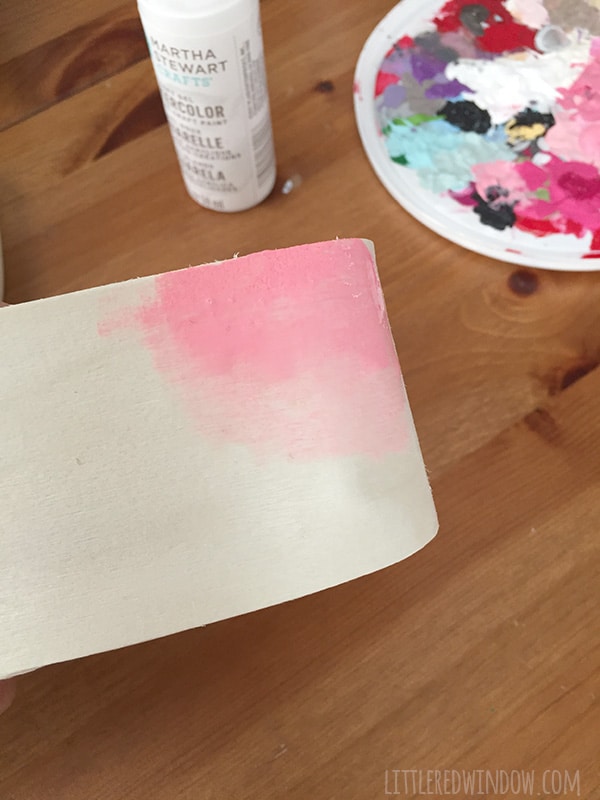 Pretty DIY Flower Top Trinket Box, keep your special things in this gorgeous ombré box! | littleredwindow.com