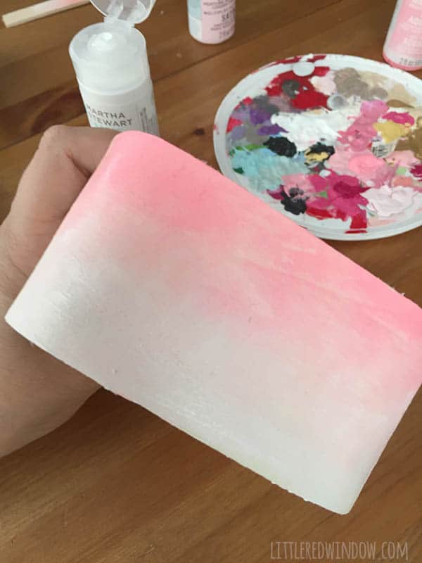 Pretty DIY Flower Top Trinket Box, keep your special things in this gorgeous ombré box! | littleredwindow.com