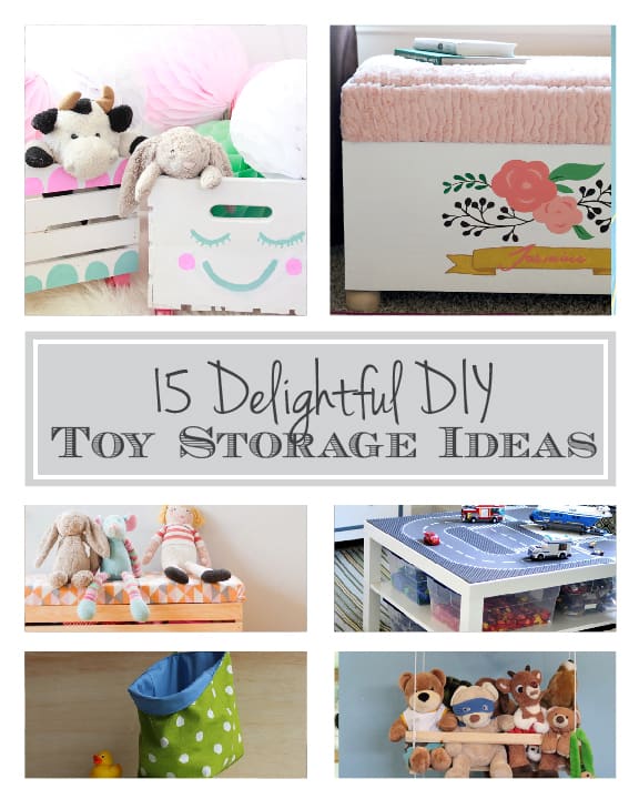 15 Delightful DIY Toy Storage Ideas to keep your house organized! | littleredwindow.com