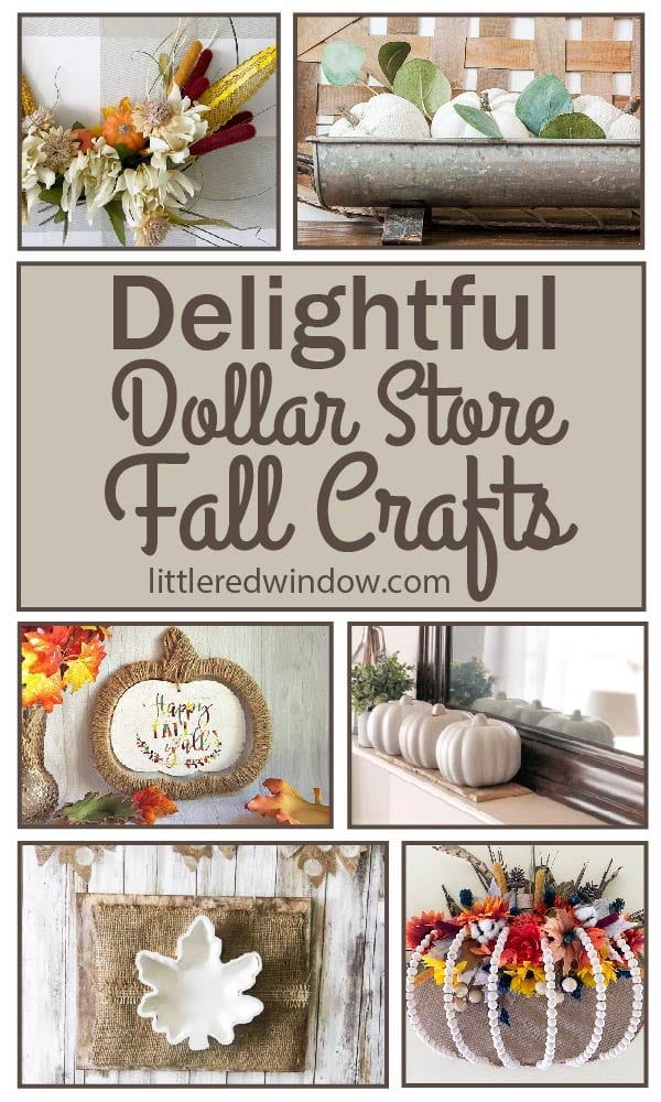 Delightful Dollar Store Fall Crafts to get you ready for the season of crisp air, colorful leaves and pumpkin treats!