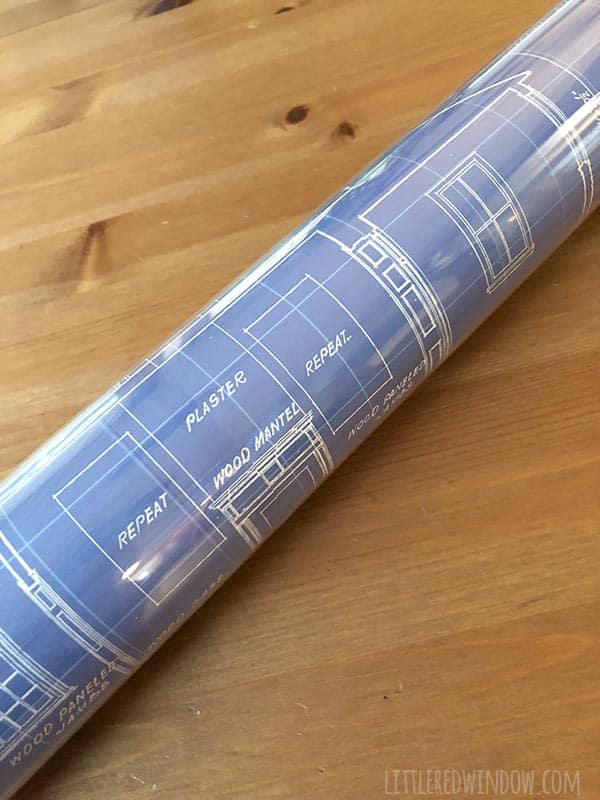 Easy Architect Costume for Kids, make a fun blueprint drawing tube that holds your HALLOWEEN CANDY!