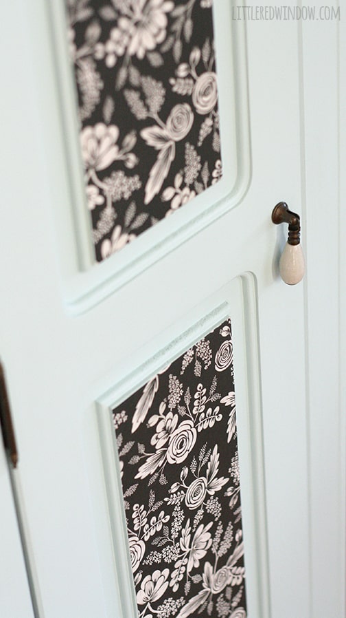 Painted Entryway Wood Cabinet | littleredwindow.com