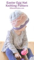 small This adorable baby & toddler Easter Egg hat knitting pattern is designed to look like a cute little Easter Egg with geometric fair isle designs. Knit up your Easter Egg Hat in pretty pastel colors but DON'T hide this cute little baby Easter Egg!