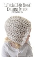 small Flutter Lace Baby Bonnet Knitting Pattern 01c littleredwindow