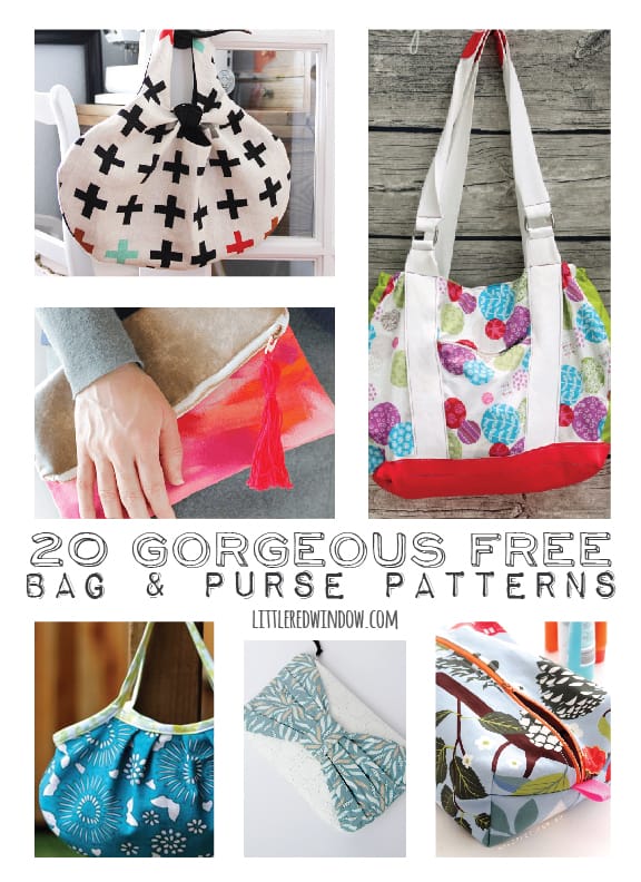 20+ Gorgeous FREE Bag & Purse Patterns | littleredwindow.com