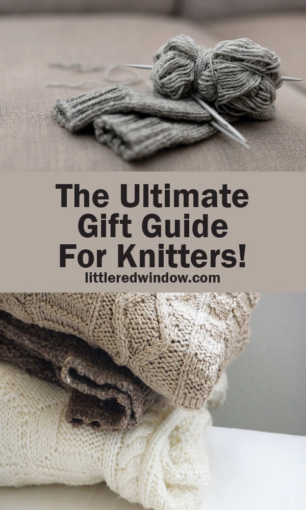 Get tons of great ideas for all the knitters on your shopping list with this huge list, the ULTIMATE gift guide for knitters!