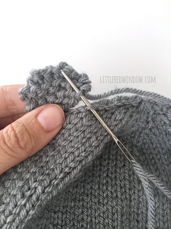 Gray Squirrel Hat Knitting Pattern for newborns, babies and toddlers! | littleredwindow.com