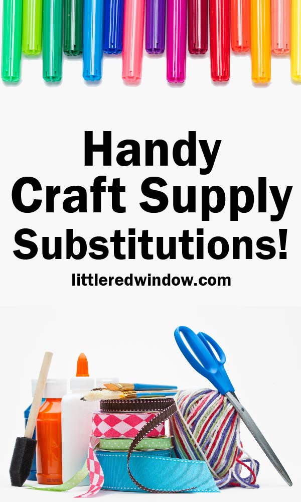 When you run out of something you definitely need this list of handy craft supply substitutions so you can finish your craft project!
