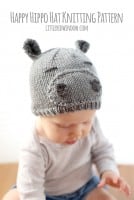 small happy hippo hat knitting pattern littleredwindow