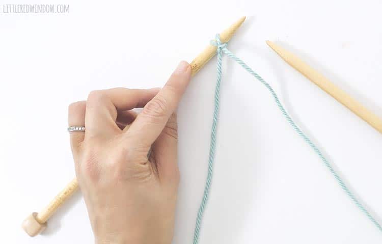 Start a cable cast on with two stitches on the left needle