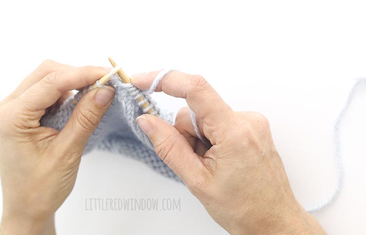 To kfb, after you knit one, leave the stitch on the left needle and insert the right needle through the BACK of the stitch.