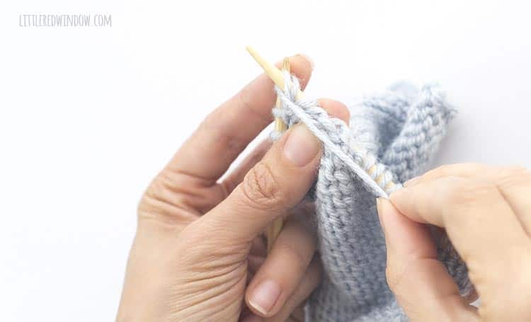 To pfb, wrap the yarn around the right needle and pull through a second time