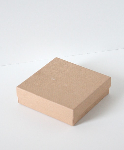 blank brown jewelry gift box on a white background