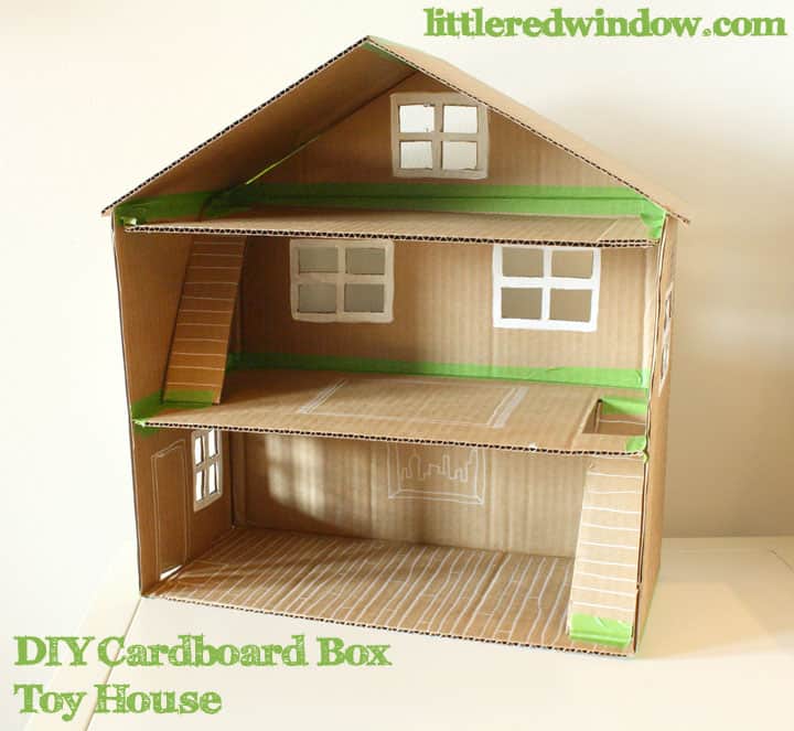 DIY Cardboard Box Toy Doll House