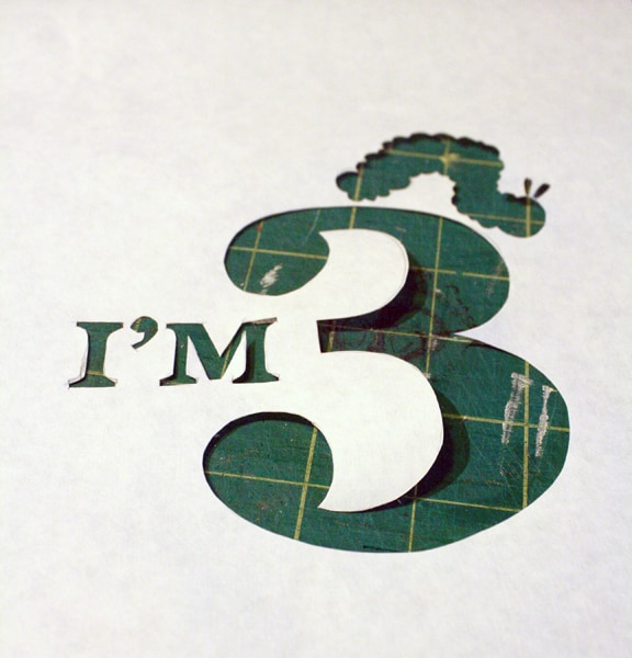 Freezer Paper Stencil of the words