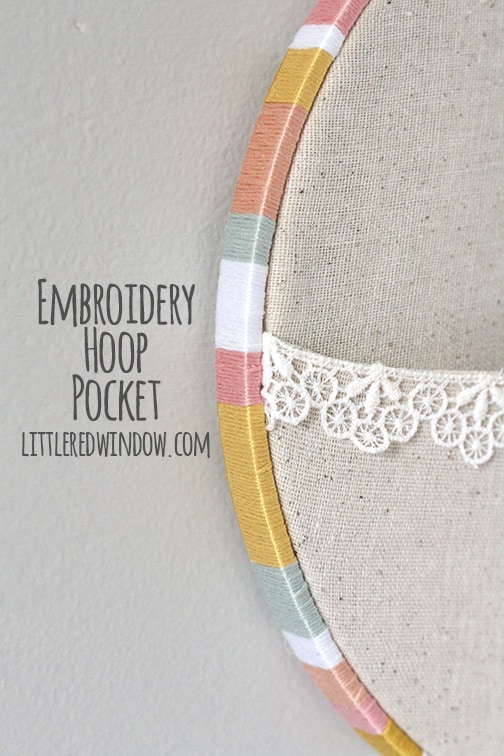 Embroidery Hoop Pocket Tutorial | littleredwindow.com