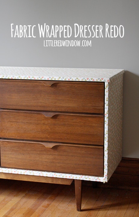 DIY Fabric Wrapped Dresser Tutorial | littleredwindow.com