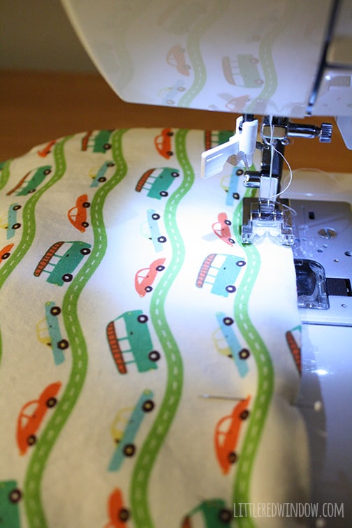 DIY Car Seat Back Protector - keep the backs of your seats clean and free of little footprints! | littleredwindow.com