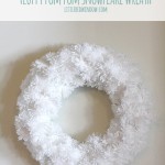 Fluffy Snowflake Pom Pom Wreath