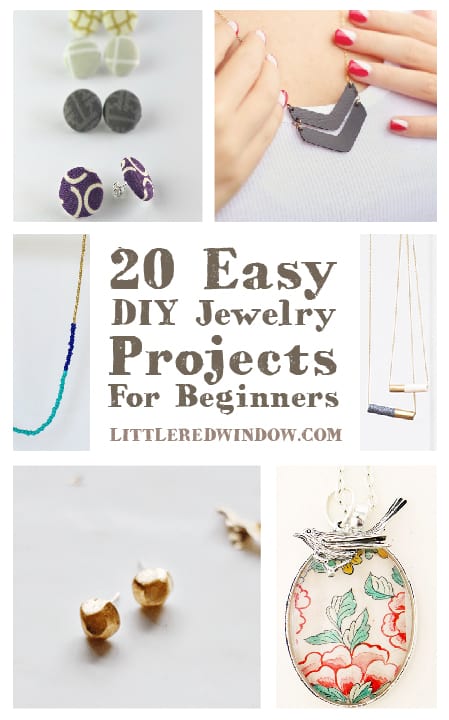 20 Easy DIY Jewelry Projects for BEGINNERS! | littleredwindow.com