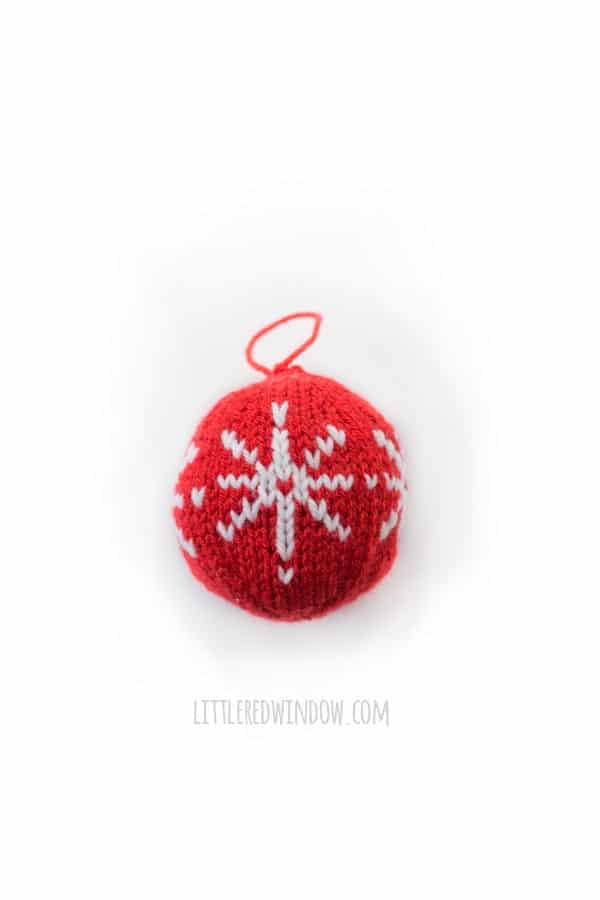 Knit Christmas Ornament Knitting Pattern - North Star motif!
