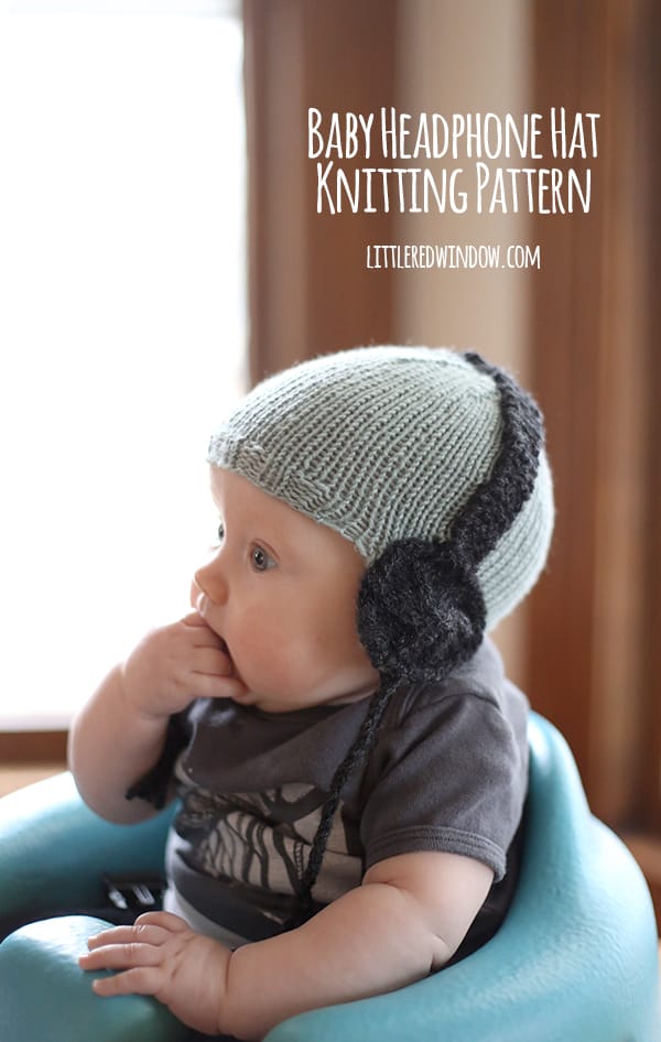 Baby Headphone Hat Knitting Pattern perfect for your rocking little one!
