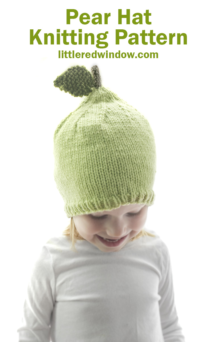 small pear hat knitting pattern