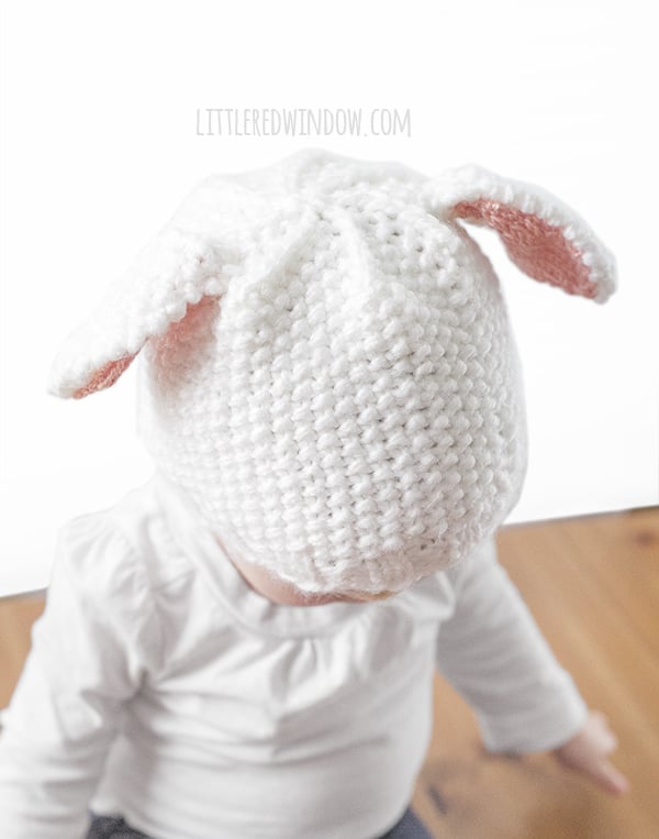 Little Lamb Hat Knitting Pattern for babies and toddlers! | littleredwindow.com