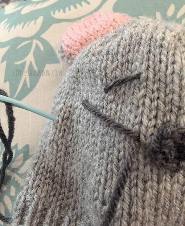 Free Little Mouse Hat Knitting Pattern for babies! | littleredwindow.com