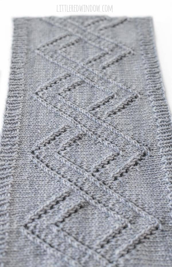 Mary Lace Cable Cowl Knitting Pattern, this gorgeous lace knitting pattern makes a soft and cozy cowl!