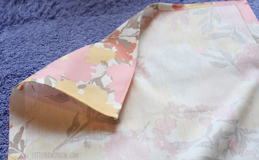 Super Easy No Sew Crib Skirt! | littleredwindow.com | Make your own custom crib skirt in just a few minutes, no sewing machine required!