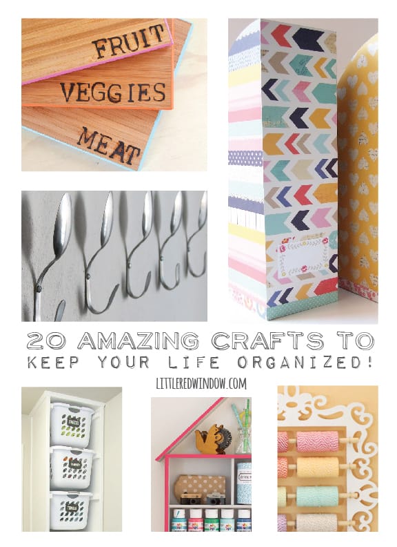 20 Amazing Crafts to Keep Your Life Organized! | littleredwindow.com
