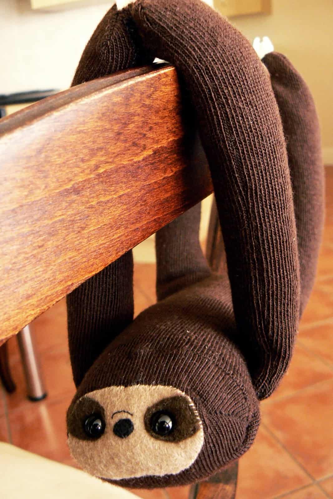 brow knit sloth stuffed animal