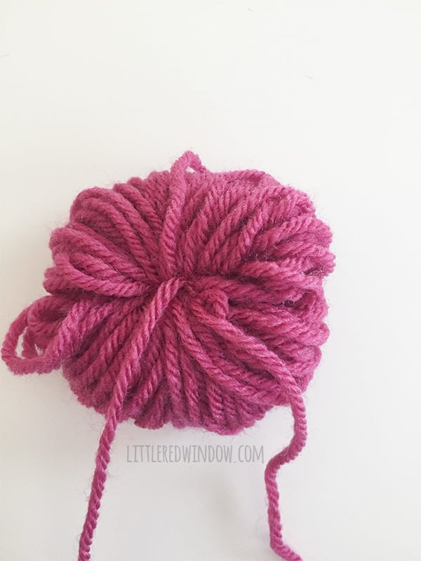 How to make a pom pom with yarn - littleredwindow.com