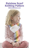 small Rainbow Scarf Knitting Pattern 08b littleredwindow