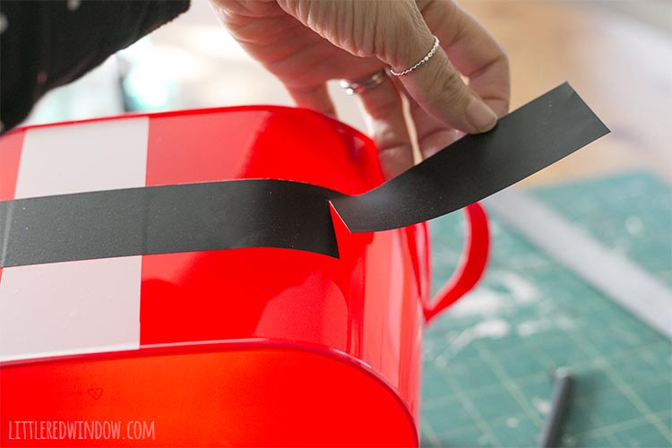 It's easy to apply vinyl to a craft project by hand even without expensive transfer tape!